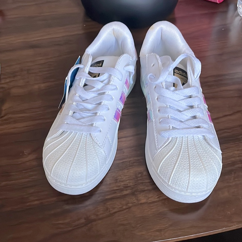 💕 iridescent adidas superstar Uni sex